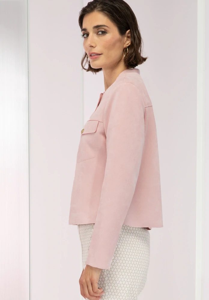 Bianca sako KATHI v trendy semišovém vzhledu
