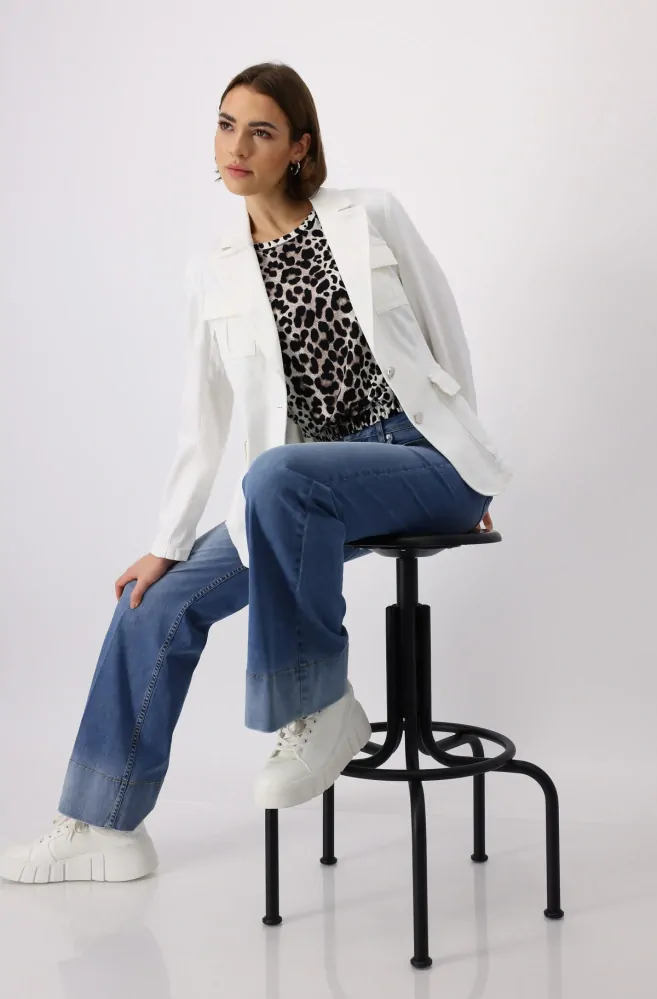 Monari sako v ležérním stylu bílí